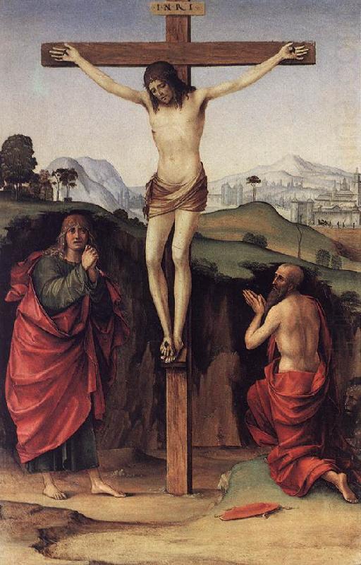 Crucifixion with Sts John and Jerome de, FRANCIA, Francesco